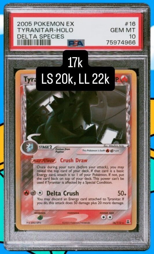 Tyranitar PSA GEM MT 10