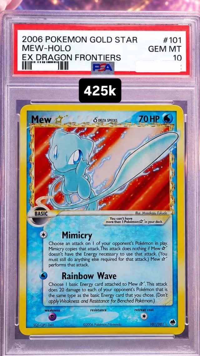 Mew PSA GEM MT 10