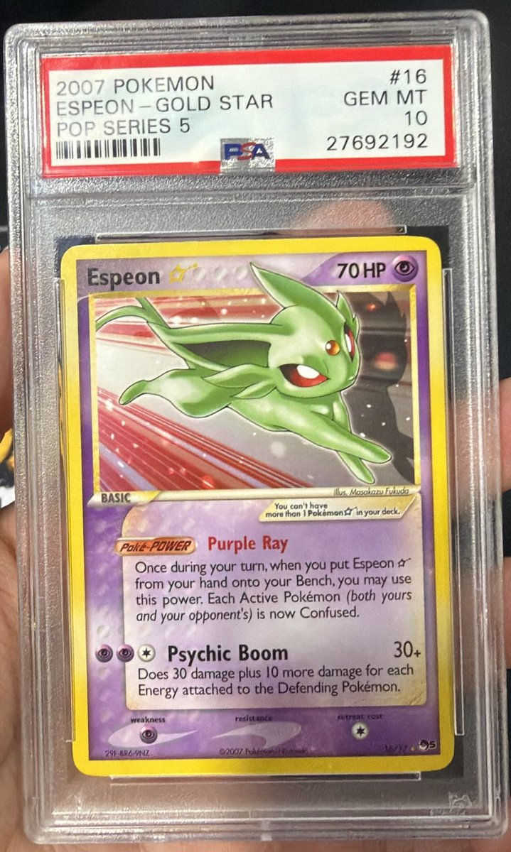 Espeon-Gold STAR PSA GEM MT 10